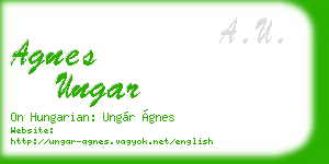 agnes ungar business card