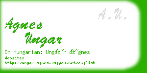 agnes ungar business card